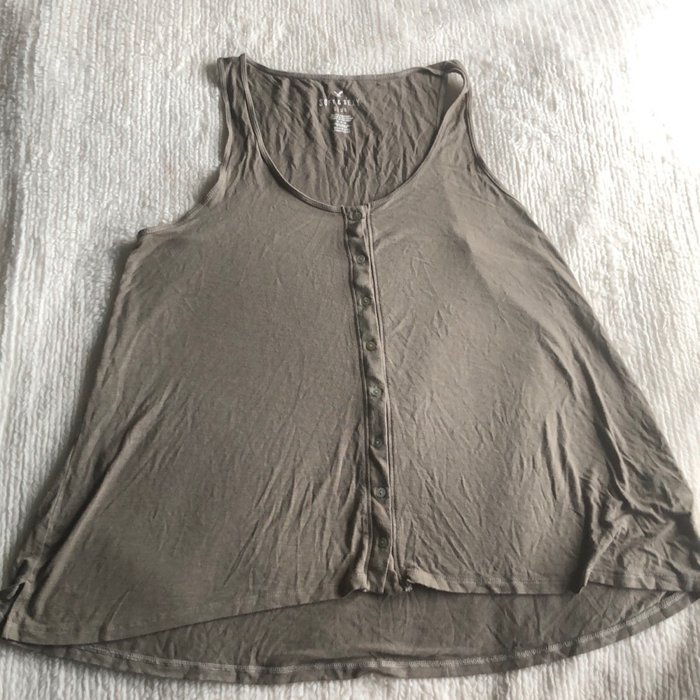 ARMY GREEN LOOSE TANK TOP